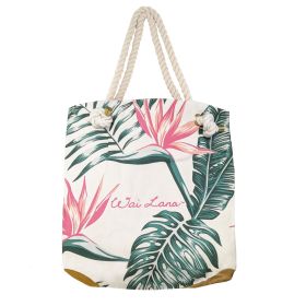 Stylish 100 Organic Cotton Birds of Paradise Bag