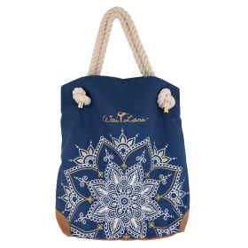 Stylish 100 Organic Cotton Blue Mandala Bag