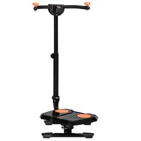 Soozier Foldable Ab Twister, Height Adjustable Twist Board with LCD Monitor, for Total Body Toning Workout