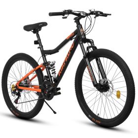 A26336-26 Inch Aluminum Frame Shock Fork Plus Shock Absorber 21-speed Unisex Mountain Bike