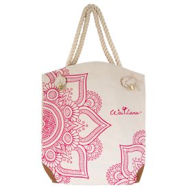 Stylish 100 Organic Cotton Pink Mandala Bag