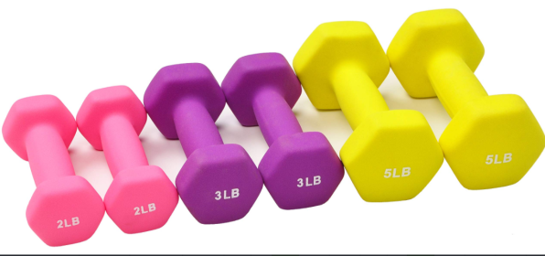 Only Supports Self Pickup  Colored Neoprene Dumbbell Set With Rack, Multiple Weight Options (Option: 2x3x5LB Pair)