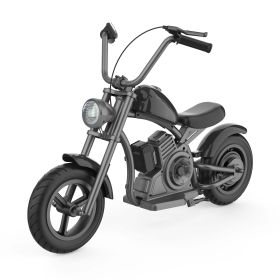 Youmota Electric Bike, 10mph & 150lb Max, 24V Ride On Toy For Kids With LED Lights, Motorcycle Sound, Drum Brake, Handbrake, Twist-Grip Throttle, (Color: Black)